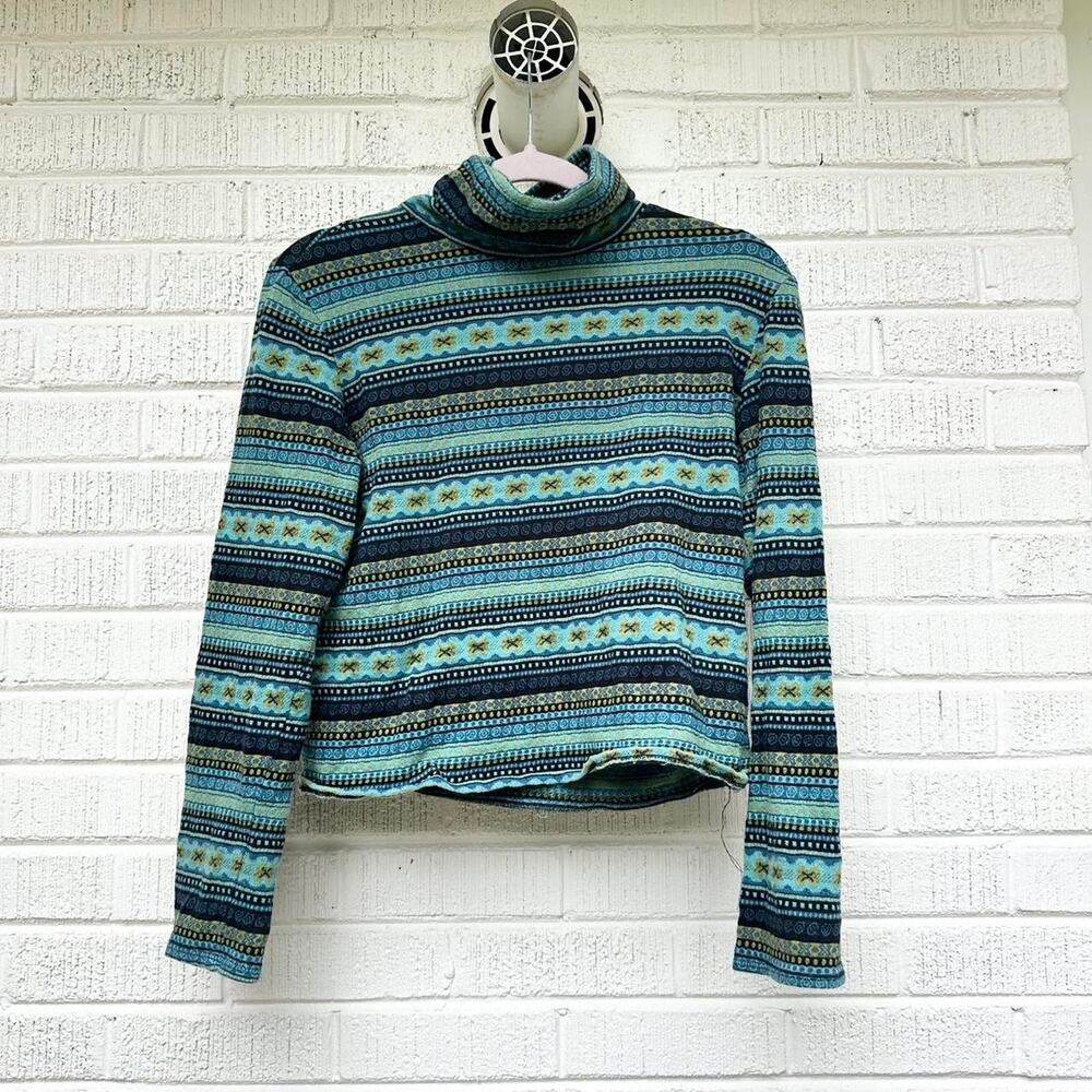 Vintage 90's Bets by Canvasbacks Abstract Turtleneck Top
